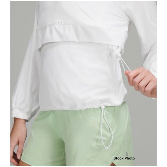Lululemon Stretch Ripstop 1/2 Zip Pullover Windbreaker White Size 4 - Picture 2 of 13